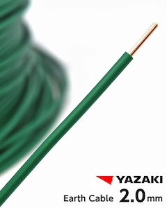 アース線 緑色 2.0mm（YAZAKI製）