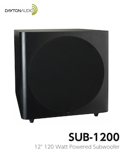 サブウーファーDayton Audio SUB-1200(120Wアンプ内蔵型) 最強の 