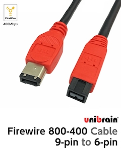 unibrain（ユニブレイン）firewire 800-400　変換ケーブル