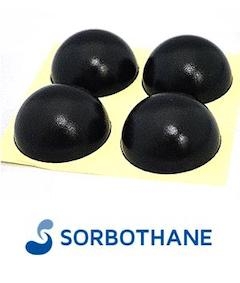 半球型のソルボセイン　4個セット（粘着テープなし・黒色・4センチ直径/2センチ厚）