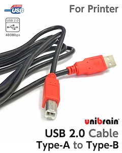 unibrain（ユニブレイン）プリンター用！最速USB2.0ケーブル 3.6m