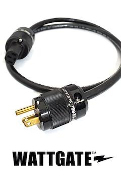 WATTGATE）シールド電源ケーブル 黒色プラグ 電源ケーブル・電源タップ