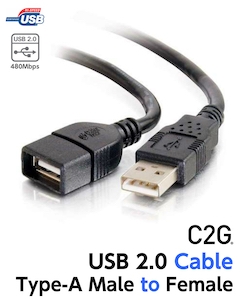  C2G　USB2.0 延長ケーブル