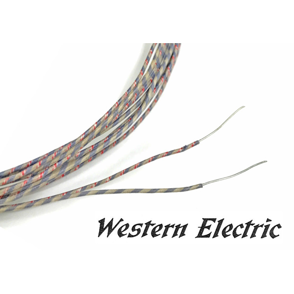 WE（ウェスタン・エレクトリック）24GA単線リード線（メッキ線、絹巻き 