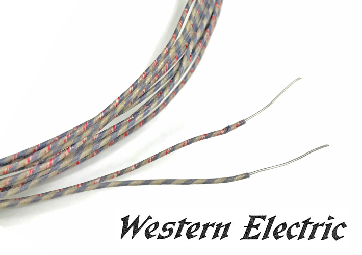 WEウェスタン・エレクトリックGA単線リード線メッキ線、絹巻き